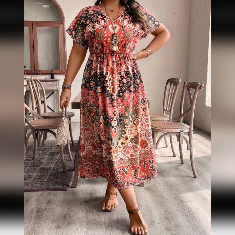 SHEIN Multicolor Bohemian Dress - Picture 7 of 9